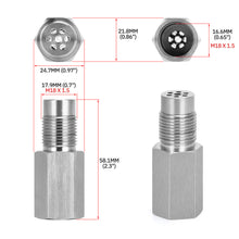 Load image into Gallery viewer, Universal Stainless Steel Check Engine Light CEL mini catalyst O2 Sensor Spacer Adapter M18X1.5 Automobile Parts Exhaust Pipe Oxygen Sensor Extension