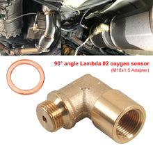 Load image into Gallery viewer, Universal Brass Fitting M18 x 1.5 Connector Plug Kit P0420 P0430 Exhaust 90 Degree O2 Oxygen Sensor Spacer Extender Tool