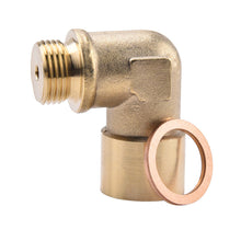 Load image into Gallery viewer, Universal Brass Fitting M18 x 1.5 Connector Plug Kit P0420 P0430 Exhaust 90 Degree O2 Oxygen Sensor Spacer Extender Tool