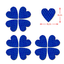 Load image into Gallery viewer, 12Pcs Heart Highly Reflective Stickers Auto Exterior Night Safety Warning Mark Decal Reflective Stickers Tape for Car Truck Motorcycle