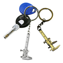 Load image into Gallery viewer, Mini Vernier Caliper Keychain Automobile Turbo Key Ring Key Chains for Vw Mazda Audi Bmw Toyota Opel Car Styling Accessories