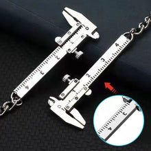 Load image into Gallery viewer, Mini Vernier Caliper Keychain Automobile Turbo Key Ring Key Chains for Vw Mazda Audi Bmw Toyota Opel Car Styling Accessories