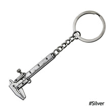 Load image into Gallery viewer, Mini Vernier Caliper Keychain Automobile Turbo Key Ring Key Chains for Vw Mazda Audi Bmw Toyota Opel Car Styling Accessories