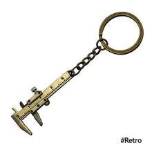 Load image into Gallery viewer, Mini Vernier Caliper Keychain Automobile Turbo Key Ring Key Chains for Vw Mazda Audi Bmw Toyota Opel Car Styling Accessories