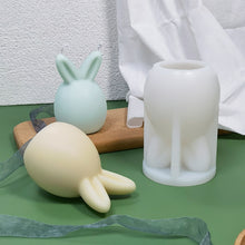 Load image into Gallery viewer, 3D Bunny Silicone Candle Mold Faceless Rabbit Head Aromatherapy Soap Plaster Resin Mould Candle Making Supplies Home Decor
