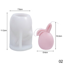 Load image into Gallery viewer, 3D Bunny Silicone Candle Mold Faceless Rabbit Head Aromatherapy Soap Plaster Resin Mould Candle Making Supplies Home Decor