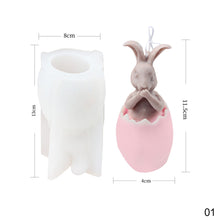Load image into Gallery viewer, 3D Egg Bunny Silicone Candle Mold Aromatherapy Soap Plaster Resin Mould Candle Making Supplies Home Decor