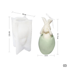Load image into Gallery viewer, 3D Egg Bunny Silicone Candle Mold Aromatherapy Soap Plaster Resin Mould Candle Making Supplies Home Decor