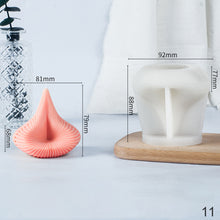 Load image into Gallery viewer, Different Styles of Geometric Candles Silicone Mold DIY Handmade Spiral Wavy Candles Soap Plaster Gifts Decorative Ornaments
