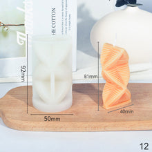 Load image into Gallery viewer, Different Styles of Geometric Candles Silicone Mold DIY Handmade Spiral Wavy Candles Soap Plaster Gifts Decorative Ornaments