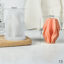 Load image into Gallery viewer, Different Styles of Geometric Candles Silicone Mold DIY Handmade Spiral Wavy Candles Soap Plaster Gifts Decorative Ornaments