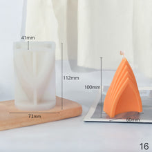 Load image into Gallery viewer, Different Styles of Geometric Candles Silicone Mold DIY Handmade Spiral Wavy Candles Soap Plaster Gifts Decorative Ornaments
