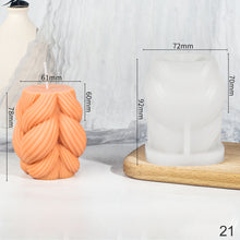 Load image into Gallery viewer, Different Styles of Geometric Candles Silicone Mold DIY Handmade Spiral Wavy Candles Soap Plaster Gifts Decorative Ornaments