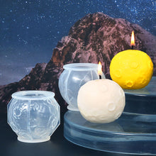 Load image into Gallery viewer, 3D Earth Moon Silicone Candle Mold DIY Aromatherapy Plaster Soap Resin Clay Mould Handmade Candle Making Party Home Decor Craft