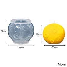 Load image into Gallery viewer, 3D Earth Moon Silicone Candle Mold DIY Aromatherapy Plaster Soap Resin Clay Mould Handmade Candle Making Party Home Decor Craft