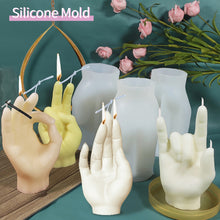 Load image into Gallery viewer, Creative Gesture Candle Silicone Mold Aromatherapy Plaster Silicone Mold DIY Crafts Home Decorations 3D Buddha Hand Candle Mold