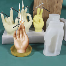 Load image into Gallery viewer, Creative Gesture Candle Silicone Mold Aromatherapy Plaster Silicone Mold DIY Crafts Home Decorations 3D Buddha Hand Candle Mold