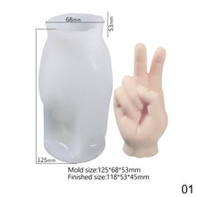 Load image into Gallery viewer, Creative Gesture Candle Silicone Mold Aromatherapy Plaster Silicone Mold DIY Crafts Home Decorations 3D Buddha Hand Candle Mold