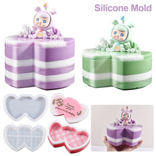 Load image into Gallery viewer, DIY Epoxy Resin Mold Heart Love Checkerboard Multilayer Storage Box Silicone Molds For Resin Mold Handcraft Home Decor Jewelry Making