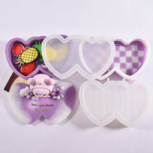 Load image into Gallery viewer, DIY Epoxy Resin Mold Heart Love Checkerboard Multilayer Storage Box Silicone Molds For Resin Mold Handcraft Home Decor Jewelry Making
