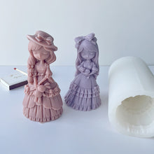 Load image into Gallery viewer, Princess Doll Candle Silicone Mold DIY Gypsum Form Carving Art Aromatherapy Plaster Resin Mold Home Decoration Wedding Gifts