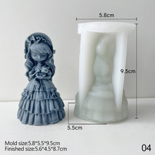 Load image into Gallery viewer, Princess Doll Candle Silicone Mold DIY Gypsum Form Carving Art Aromatherapy Plaster Resin Mold Home Decoration Wedding Gifts