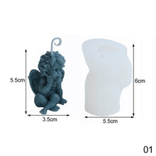 Load image into Gallery viewer, Angel Candle Silicone Mold 3D Cute Angel Hand Soap Aromatherapy Gypsum Candle Ornaments Silicone Mold