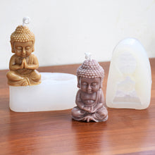 Load image into Gallery viewer, 3D Buddha Silicone Candle Mold Church Buddha Incense Candle Plaster Decoration Mold DIY Church Candle Production Supplies