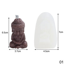 Load image into Gallery viewer, 3D Buddha Silicone Candle Mold Church Buddha Incense Candle Plaster Decoration Mold DIY Church Candle Production Supplies
