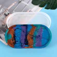 Load image into Gallery viewer, Oval Storage Tray Mold Coaster UV Epoxy Resin Mold For DIY Family Party Table Decoration Irregular Tea Coaster Silicone Molds