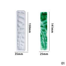 Load image into Gallery viewer, Silicone Bookmark Mold DIY Crystal Epoxy Resin Mold Leaves Cat's Claw Love Flower Rectangular Full Page Bookmark Silicone Mould