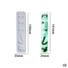 Load image into Gallery viewer, Silicone Bookmark Mold DIY Crystal Epoxy Resin Mold Leaves Cat's Claw Love Flower Rectangular Full Page Bookmark Silicone Mould