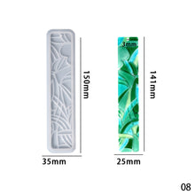 Load image into Gallery viewer, Silicone Bookmark Mold DIY Crystal Epoxy Resin Mold Leaves Cat's Claw Love Flower Rectangular Full Page Bookmark Silicone Mould