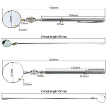 Load image into Gallery viewer, 30mm/50mm Car Observation Pen Car Telescopic Detection Lens Inspection Round Mirrorcar Inspection Mirror 360°