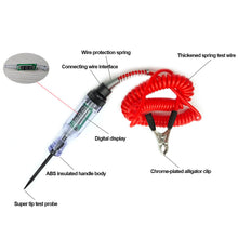 Load image into Gallery viewer, Car Truck Voltage Circuit Tester Digital Display Long Probe 6V - 24V DC Pen Light Bulb Automobile Diagnostic Tools Auto Repair
