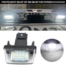 Load image into Gallery viewer, 1Pc 18LED Car License Plate Light Lamp 12V 6500K For Peugeot 206 207 307 308 406 407 For Citroen C3 C4 C5 C6