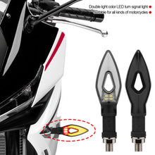 Load image into Gallery viewer, 1PC Universal Motorcycle 13LED 12V Amber+Blue/Red/White Double Color Turn Signal Indicator Light Blinker