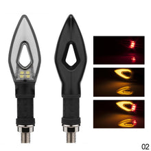 Load image into Gallery viewer, 1PC Universal Motorcycle 13LED 12V Amber+Blue/Red/White Double Color Turn Signal Indicator Light Blinker