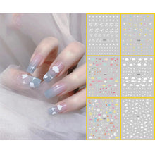 Load image into Gallery viewer, Colorful Cute Nail Stickers Cloud Star Love Rainbow Manicure Stickers Nail Art Decoration Adhesive Stickers