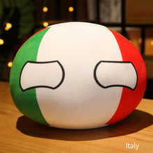 Load image into Gallery viewer, 10cm Creativity Polandball Plush Pendant Country Ball Plush Keyring Gift MINI Ball Toy ITALY Korea USSR Handbag Decorations Keychain