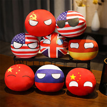 Load image into Gallery viewer, 10cm Creativity Polandball Plush Pendant Country Ball Plush Keyring Gift MINI Ball Toy ITALY Korea USSR Handbag Decorations Keychain