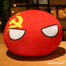 Load image into Gallery viewer, 10cm Creativity Polandball Plush Pendant Country Ball Plush Keyring Gift MINI Ball Toy ITALY Korea USSR Handbag Decorations Keychain