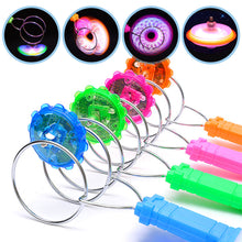 Load image into Gallery viewer, Colorful Luminous Gyro Magnetic Spinning Top Rotating Gyroscope LED Light Gyro Wheel Magic Spinning Yo-Yo Ball Kids Children's Gift Christmas toy