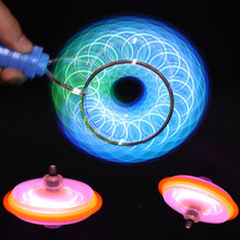 Load image into Gallery viewer, Colorful Luminous Gyro Magnetic Spinning Top Rotating Gyroscope LED Light Gyro Wheel Magic Spinning Yo-Yo Ball Kids Children's Gift Christmas toy