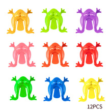 Load image into Gallery viewer, 12Pcs Jumping Frog Toys Parent-child Bounce Frogs Fidget Toys Stress Reliever Novelty Toys for Children Birthday Party Gift