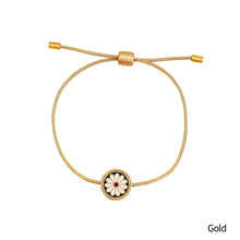 Load image into Gallery viewer, Fashion Vintage Enamel Small Daisy Bracelet Flower Design Sense Pull Adjustable Personality Women Creative Bracelet