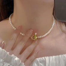 Load image into Gallery viewer, Hand-painted Pearl Tulip Necklace Beautiful Woman Fairy Temperament Small Crowd Design High-grade Sweet Neck Chain Collar