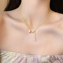Load image into Gallery viewer, Tulip Tassel Pendant Pearl Necklace Female Mori Style Super Fairy Collar Chain Fashion Personality Fashion Versatile Accessories