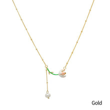 Load image into Gallery viewer, Tulip Tassel Pendant Pearl Necklace Female Mori Style Super Fairy Collar Chain Fashion Personality Fashion Versatile Accessories
