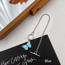 Load image into Gallery viewer, Blue Butterfly Bracelet Bracelet Simple Fashion Creative Couple Chain Splicing Bracelet Hand Jewelry Accessory